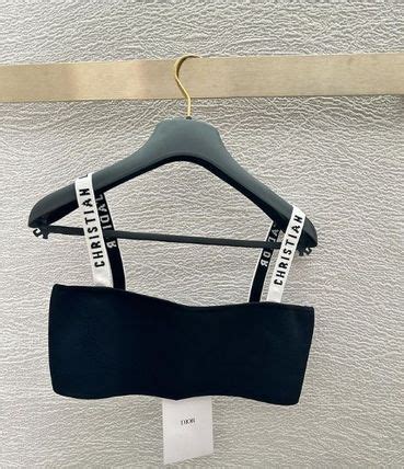 christian dior bralette bandeau|Bralette Black Stretch Viscose .